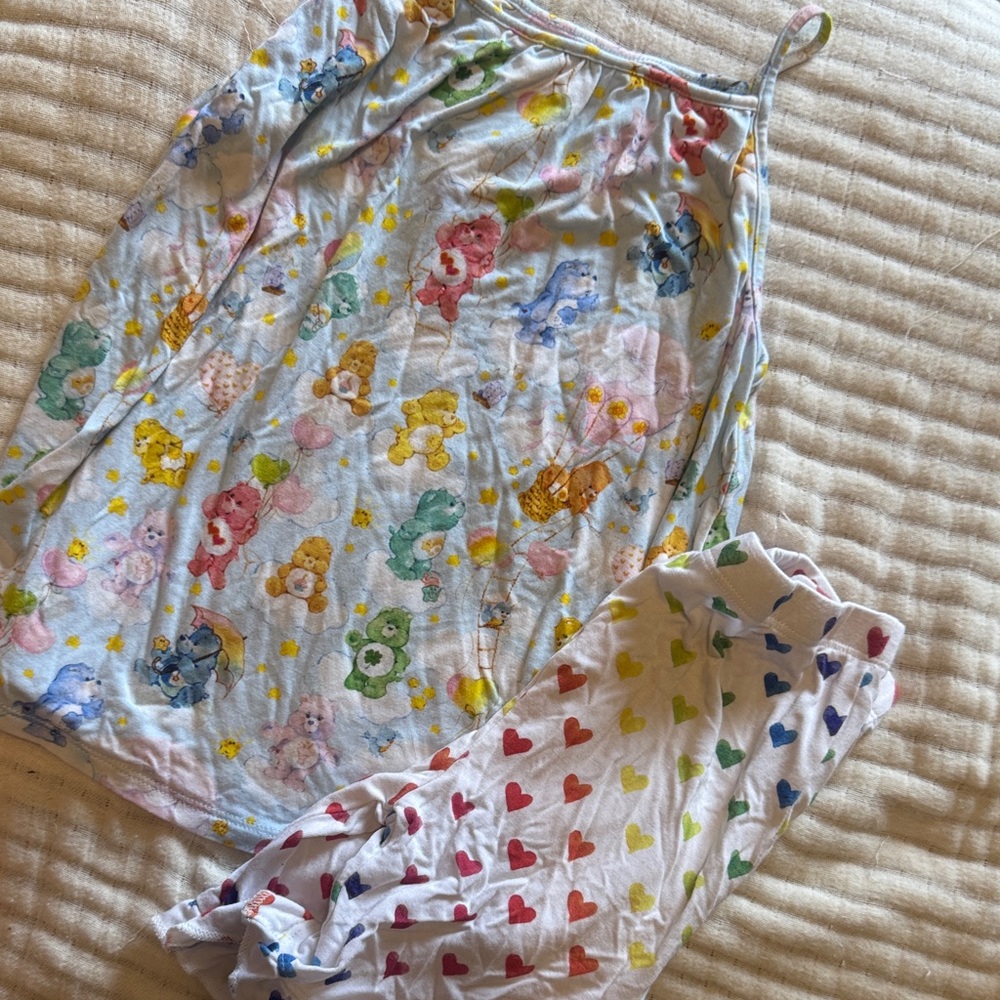 Posh Peanut Colorful Character and Heart Kids Nightgown Set